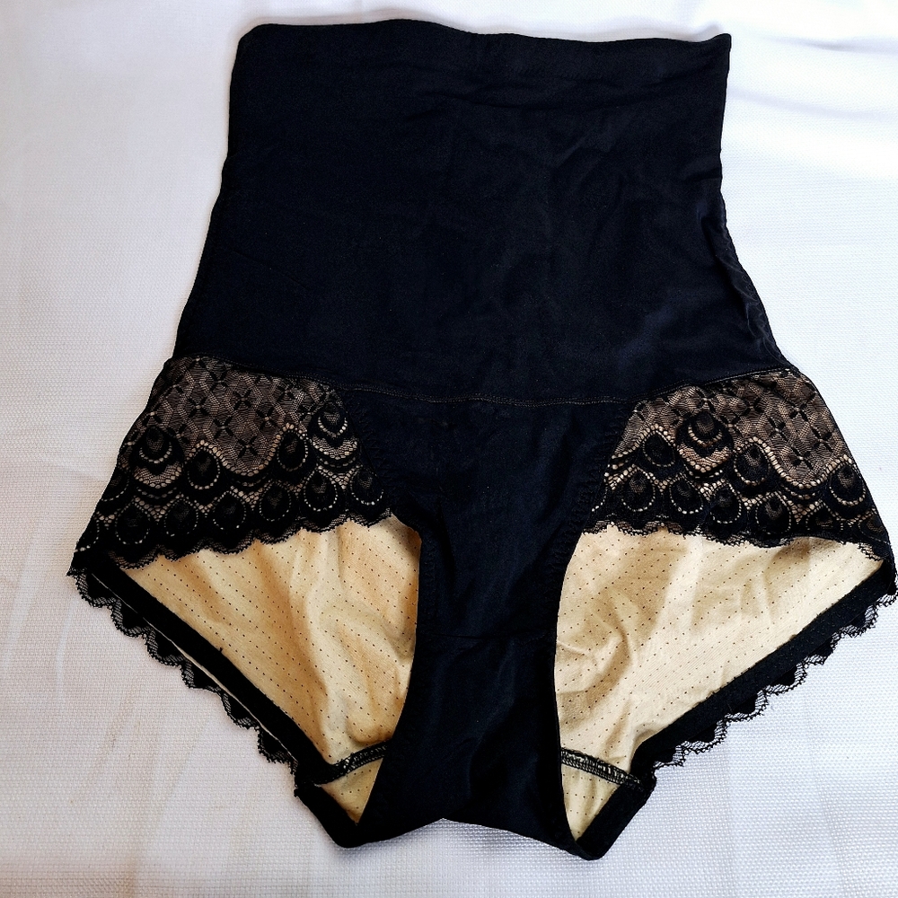 NWT Gotoly brand "Lift Me Up In Lace" Black lace shape wear brief.